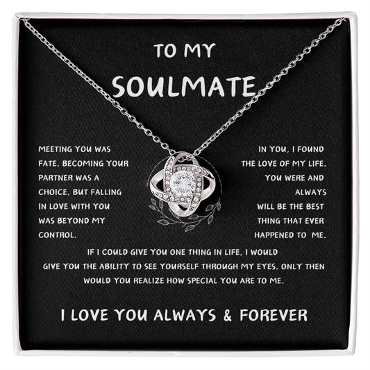 To My Soulmate_Love Knot Necklace