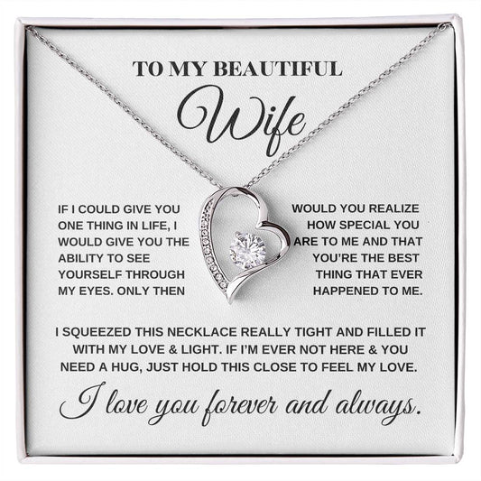 To My Beautiful Wife Forever Love Necklace