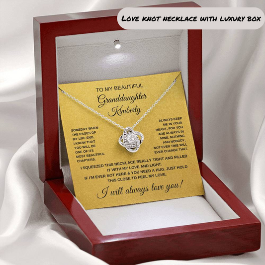 PERSONALIZED _ To My Beautiful Granddaughter Necklace (Yellow & White Gold Variants)