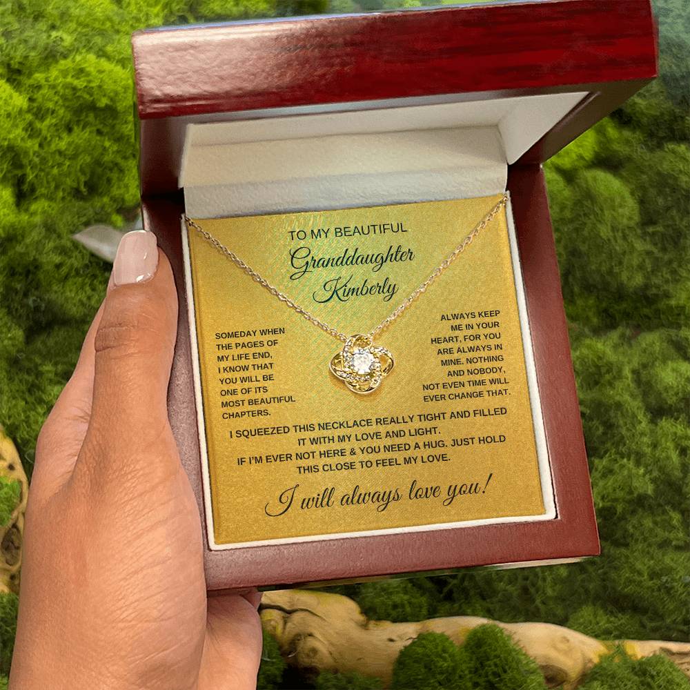 PERSONALIZED _ To My Beautiful Granddaughter Necklace (Yellow & White Gold Variants)
